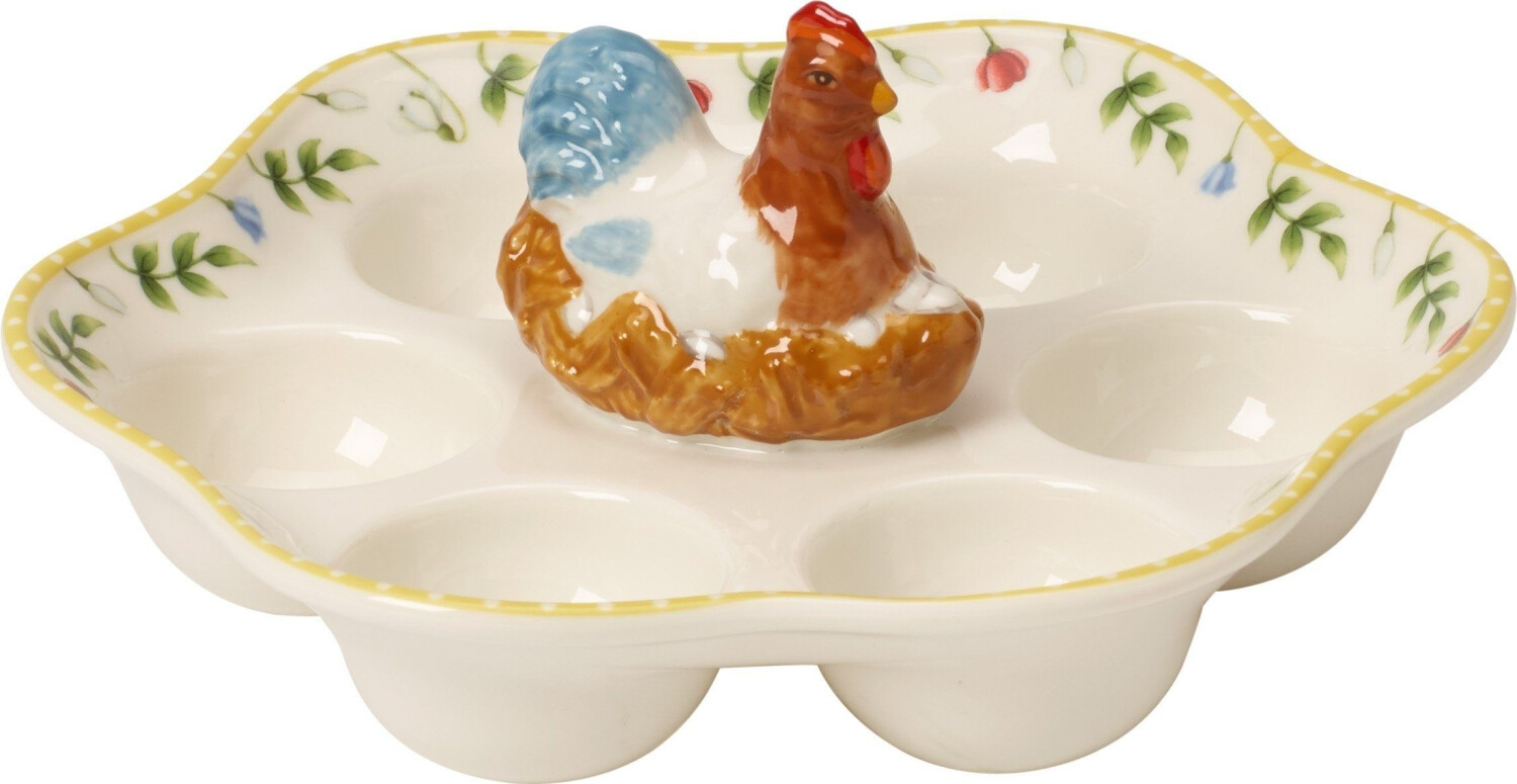 Villeroy & Boch Spring Awakening Eierteller Hahn & Henne white