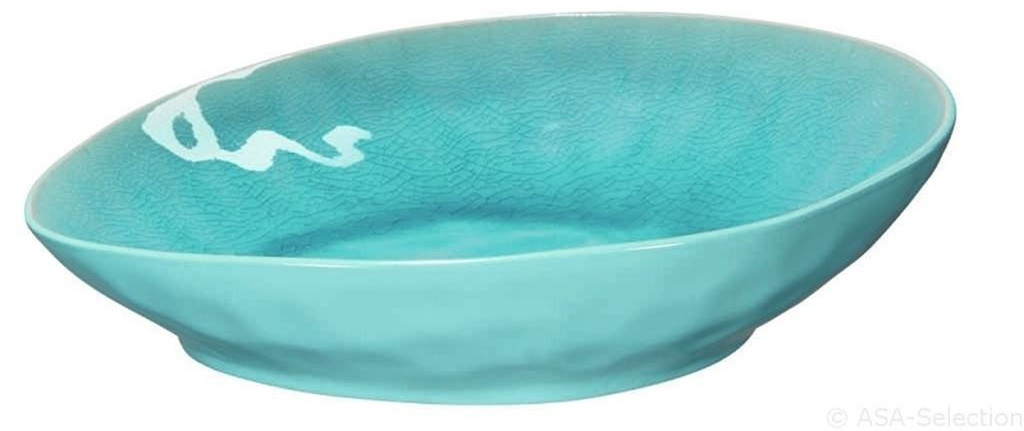 ASA Alaplage Pasta plate turquoise 25 x 23.3 cm H 6 cm
