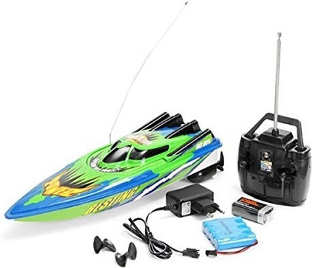 Sodial(R) Bateau télécommandé vert (147562A1)