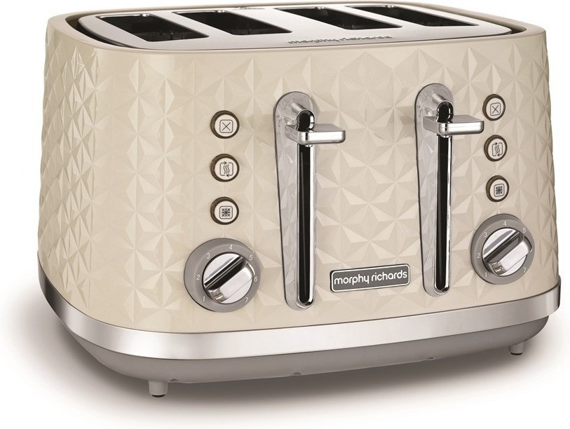 Buy Morphy Richards Vector 4 Slice Toaster Cream from £43.99 (Today