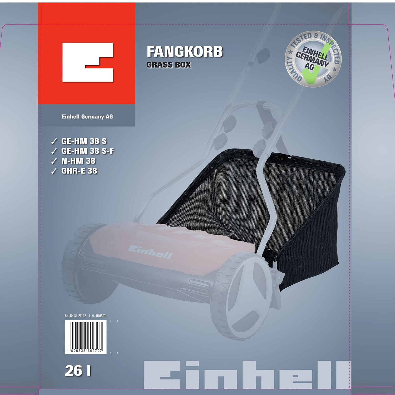 Einhell Einhell Grasfangkorb für GE-HM 38 S - back view