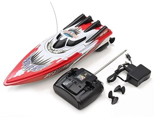 Sodial(R) Bateau télécommandé rouge (147562A2)