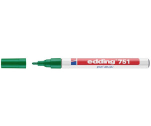 Edding 751 marqueur peinture - noir - 10 stylos - pointe ronde 1-2 mm - marqueur de peinture