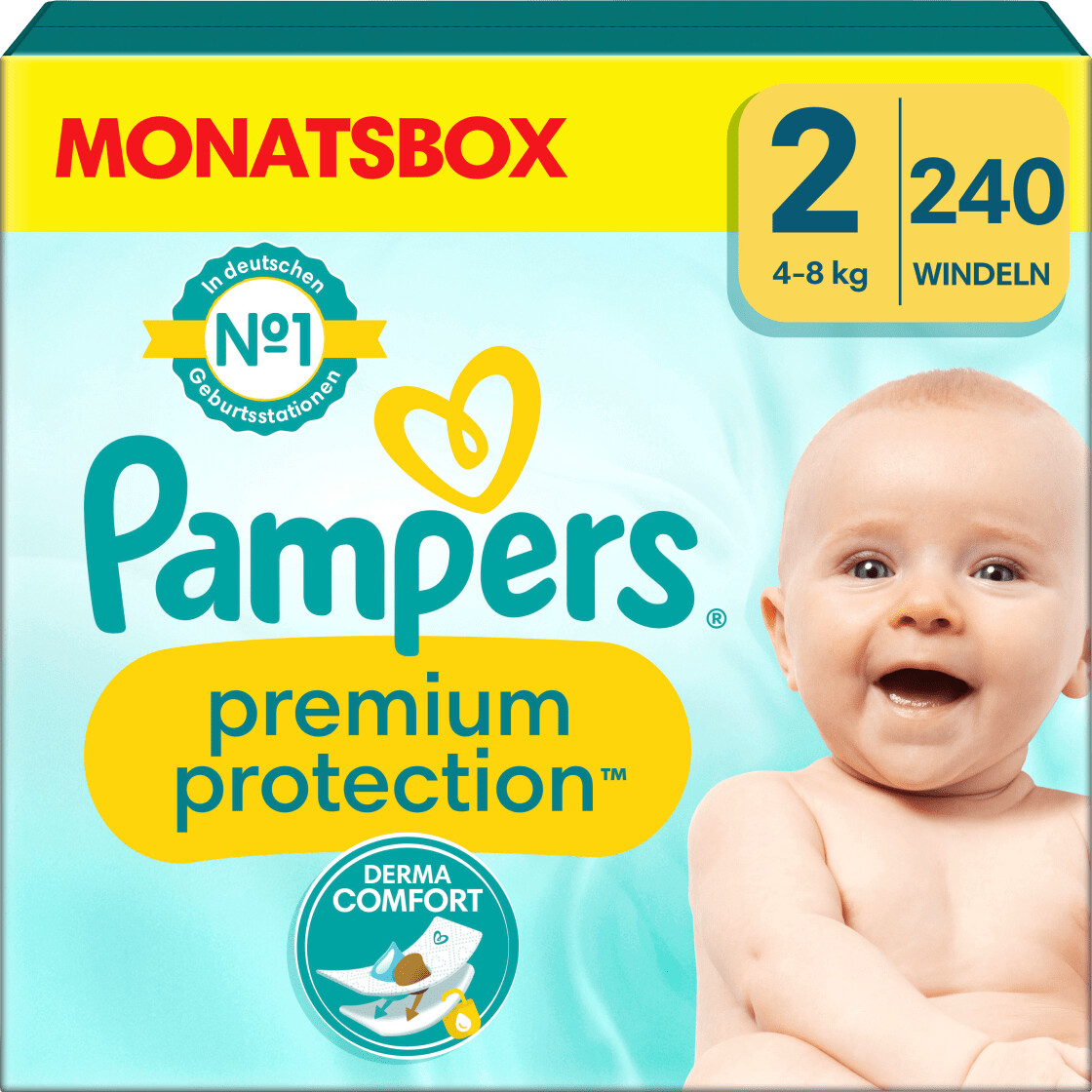 PAMPERS Premium-protection couches taille 2 (4-8kg) 54 couches pas cher 