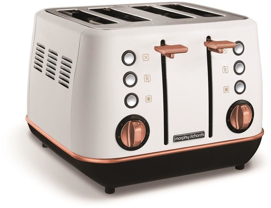 Buy Morphy Richards Evoke 4 Slice Toaster Rose Gold and White from £39.