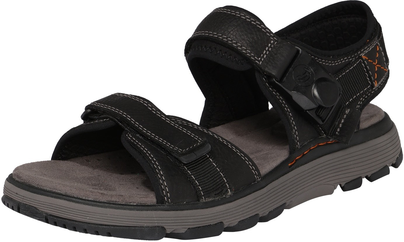Clarks Un Trek Part black leather