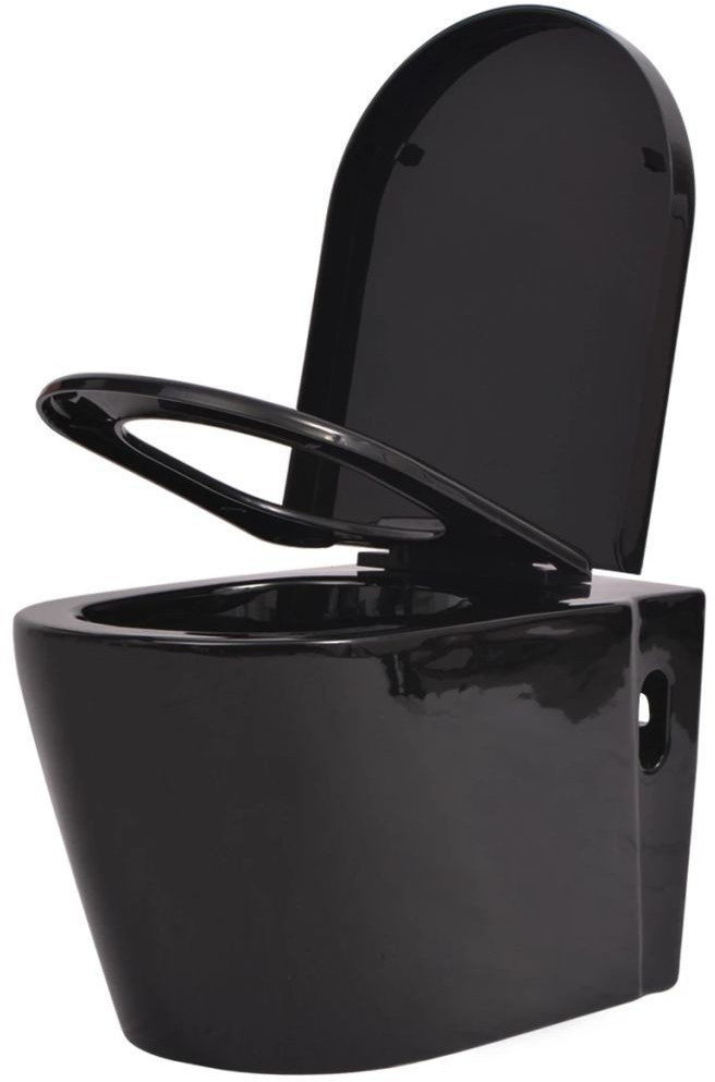 VidaXL Toilette suspendue noir (274670)