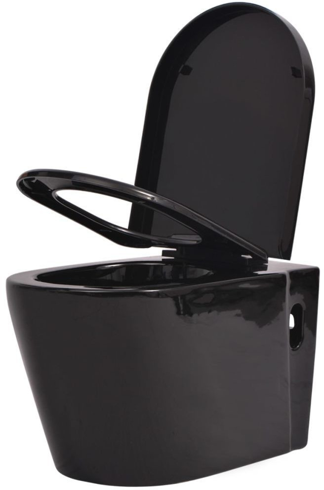 VidaXL Toilette murale noir (244271)