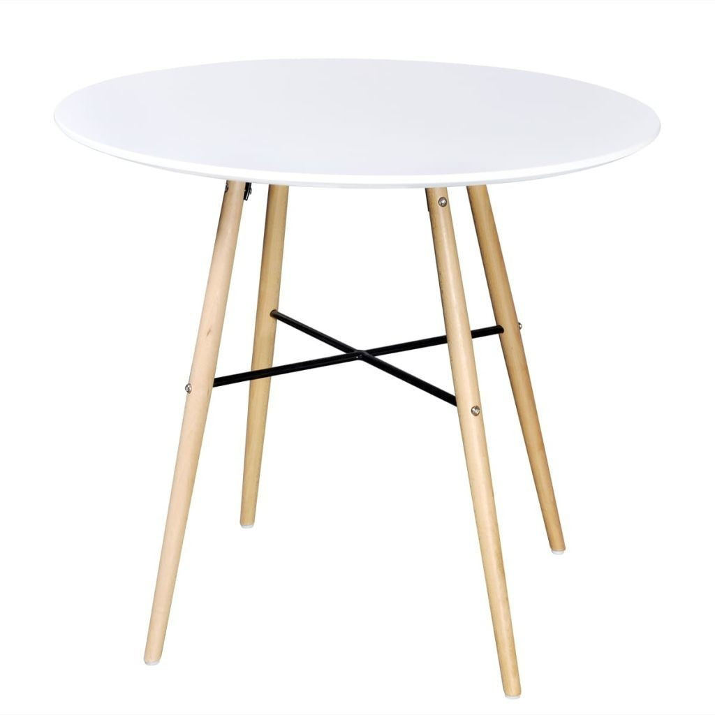 VidaXL Dining Table Ø 80 cm white