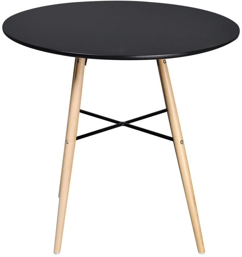 Photos - Dining Table VidaXL  Ø 80 cm black 
