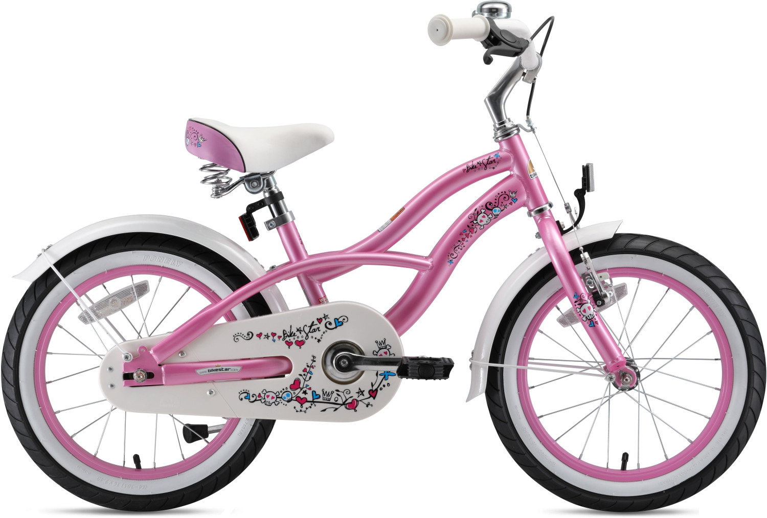 Star-Trademarks Bikestar 16 pouces Deluxe Cruiser rose