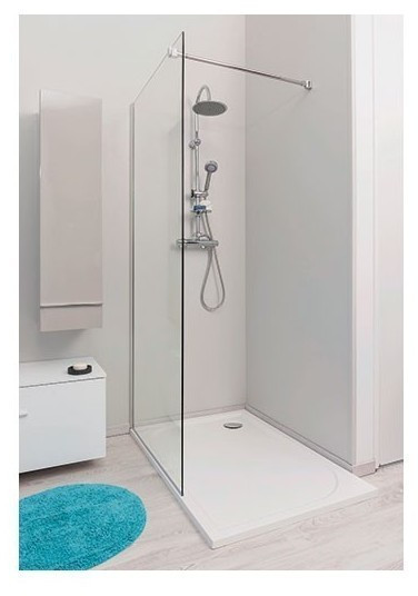 Aqua+ Paroi Italienne 8 mm 90 cm verre transparent
