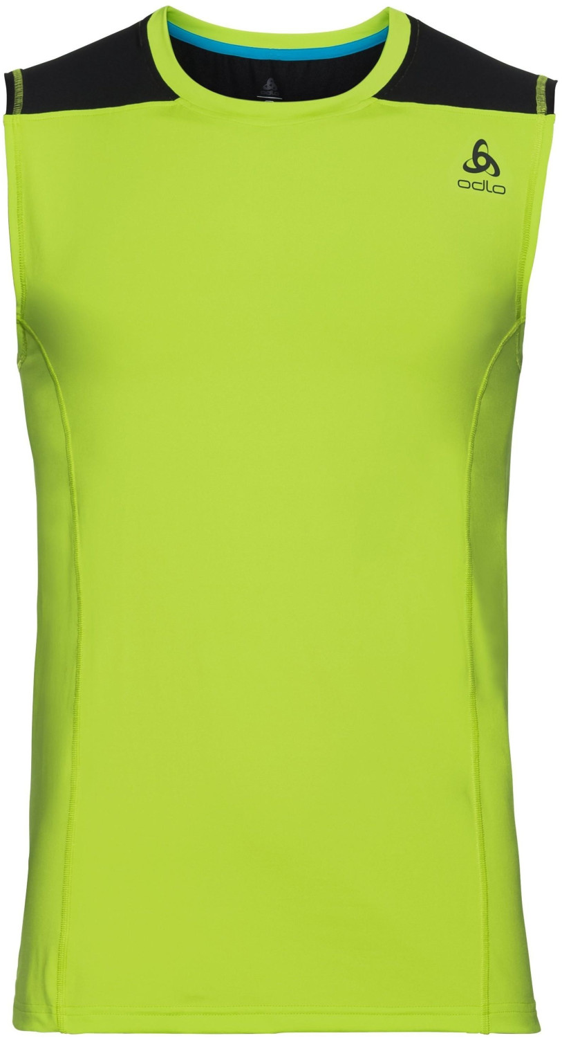 Odlo BL Top CeramiCool Sleeveless Crew Neck acid lime/black
