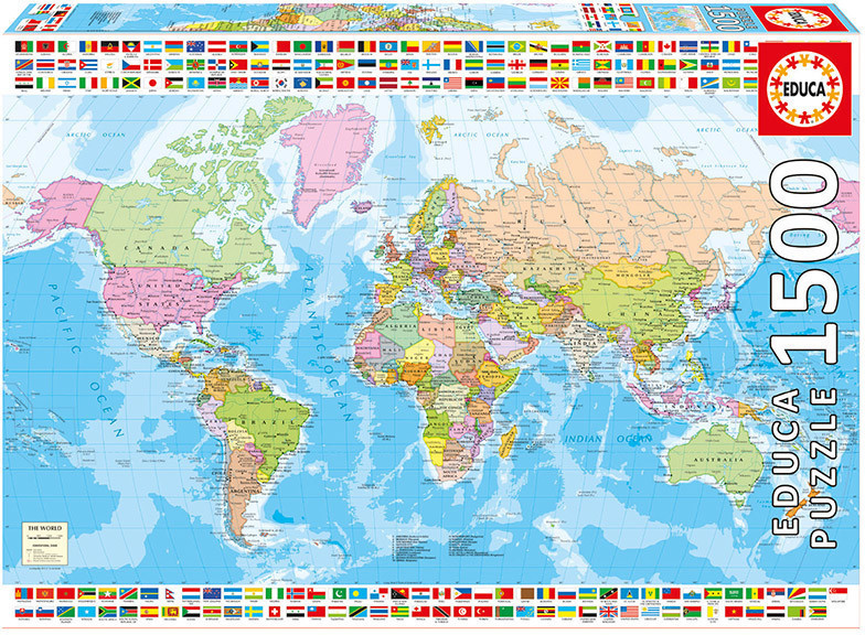 Educa Borrás Political Worldmap (17117)