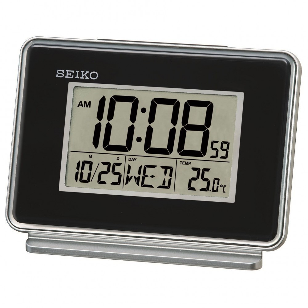 Seiko Instruments LCD Dual Alarm Calendar Clock (QHL068K)
