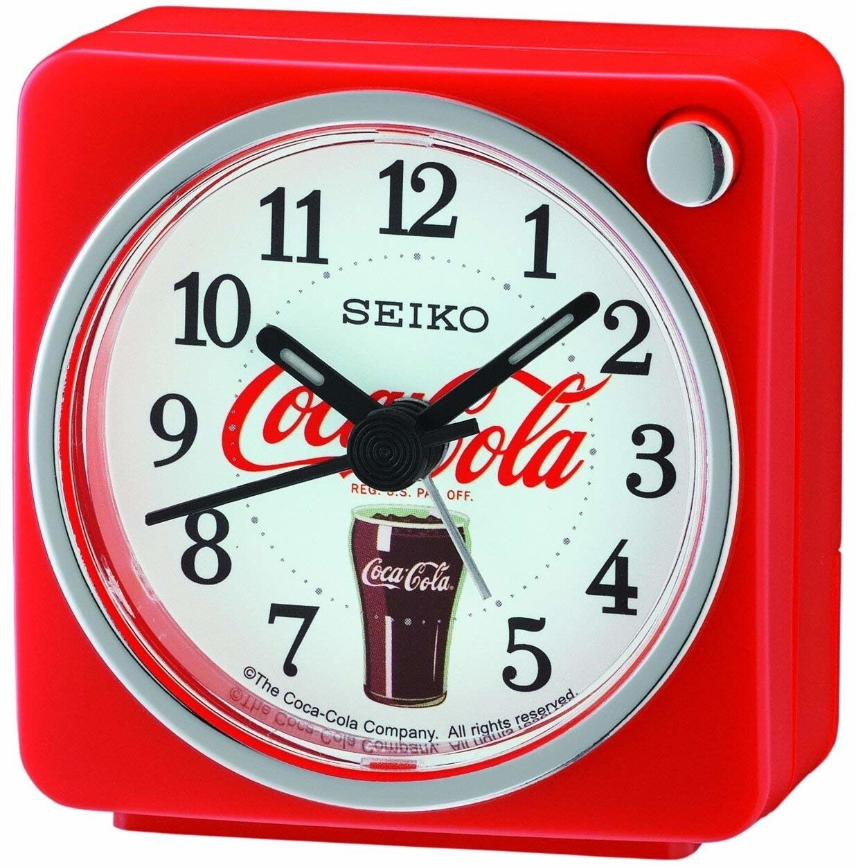 Seiko Instruments Coca-Cola Bedside Alarm Clock Red (QHE905R)