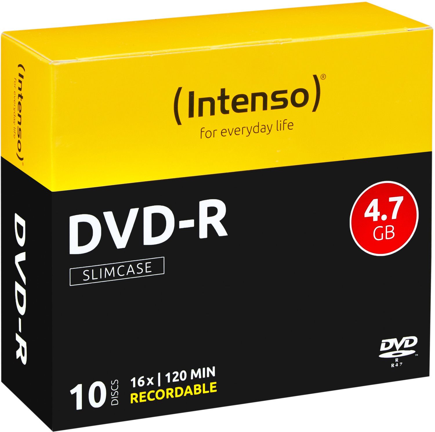 Photos - Other for Computer Intenso DVD-R 4,7GB 120min 16x 10pk Slim Case 
