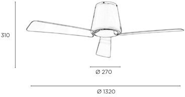 Ventilateur de toit modèle SAMAL blanc LEDS-C4