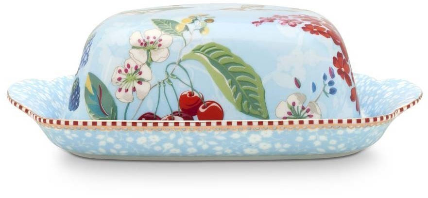 PiP Studio Floral Hummingbirds Butter Dish 20 cm
