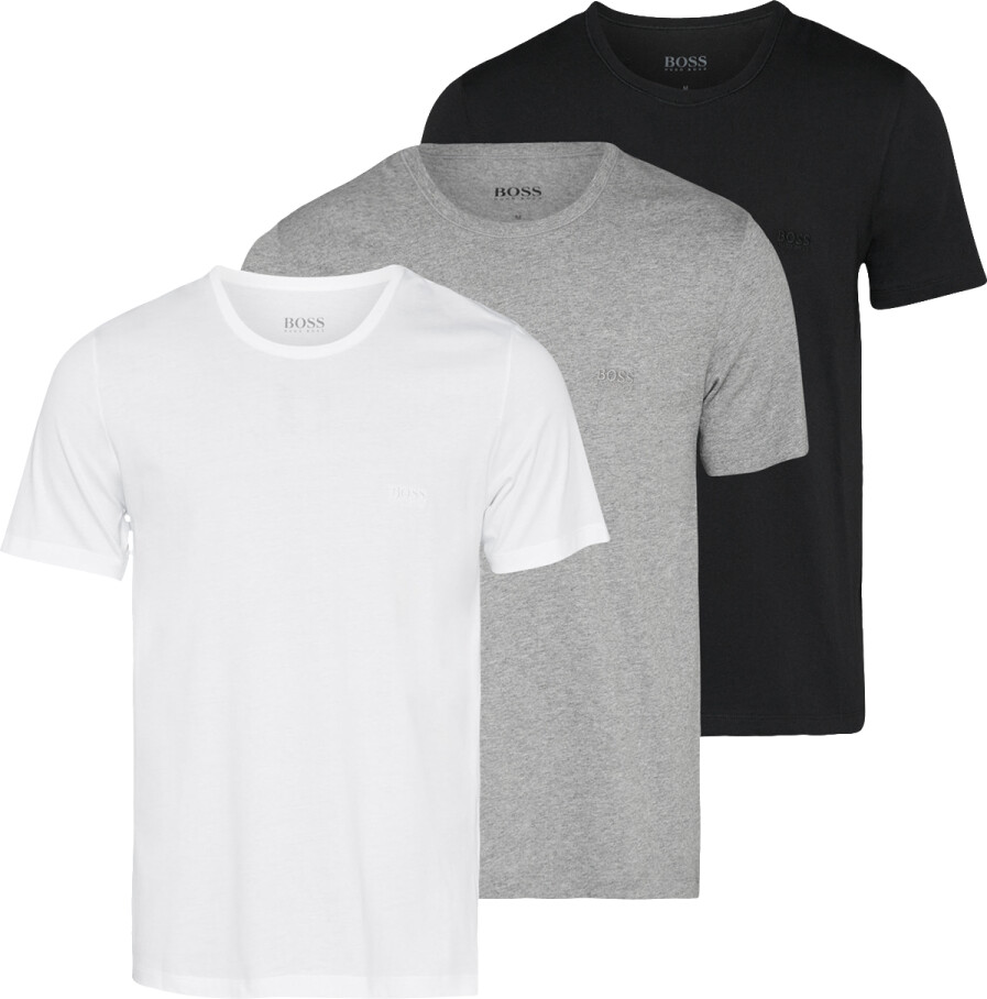 Hugo Boss Regular Fit T-Shirt 3er-Pack white/grey/black (50325388-999)