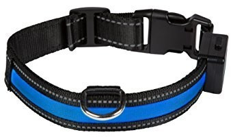 Eyenimal Collier lumineux rechargeable bleu M