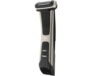 Afeitadora corporal  Philips S5000 BG5020/15, uso en seco y mojado, 3  peines-guía, accesorio para espalda, 60 min autonomía, Plata