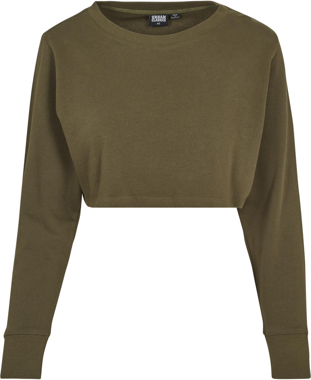 Urban Classics Ladies Terry Cropped Crew olive (TB1970-0176)