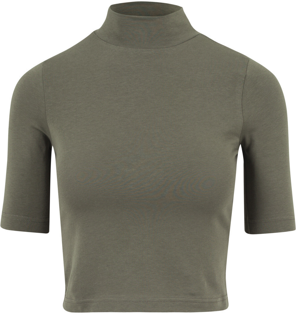 Urban Classics Ladies Cropped Turtleneck Tee olive (TB1295-176)