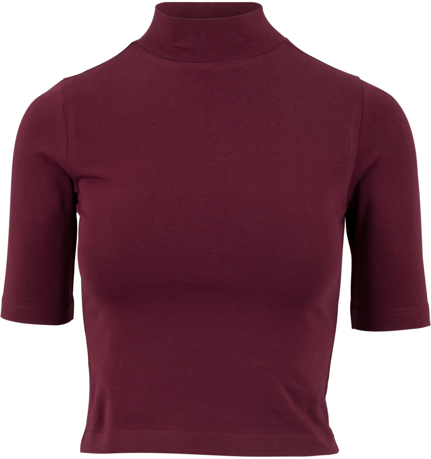 Urban Classics Ladies Cropped Turtleneck Tee burgundy (TB1295-606)