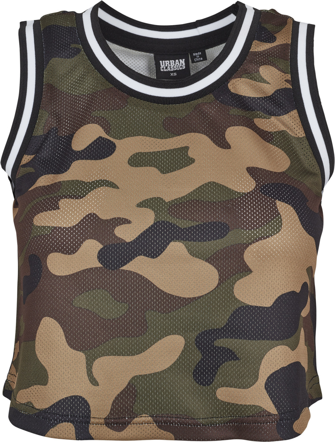Urban Classics Ladies Cropped Mesh Top woodcamo/blk/wht (TB1901-518)