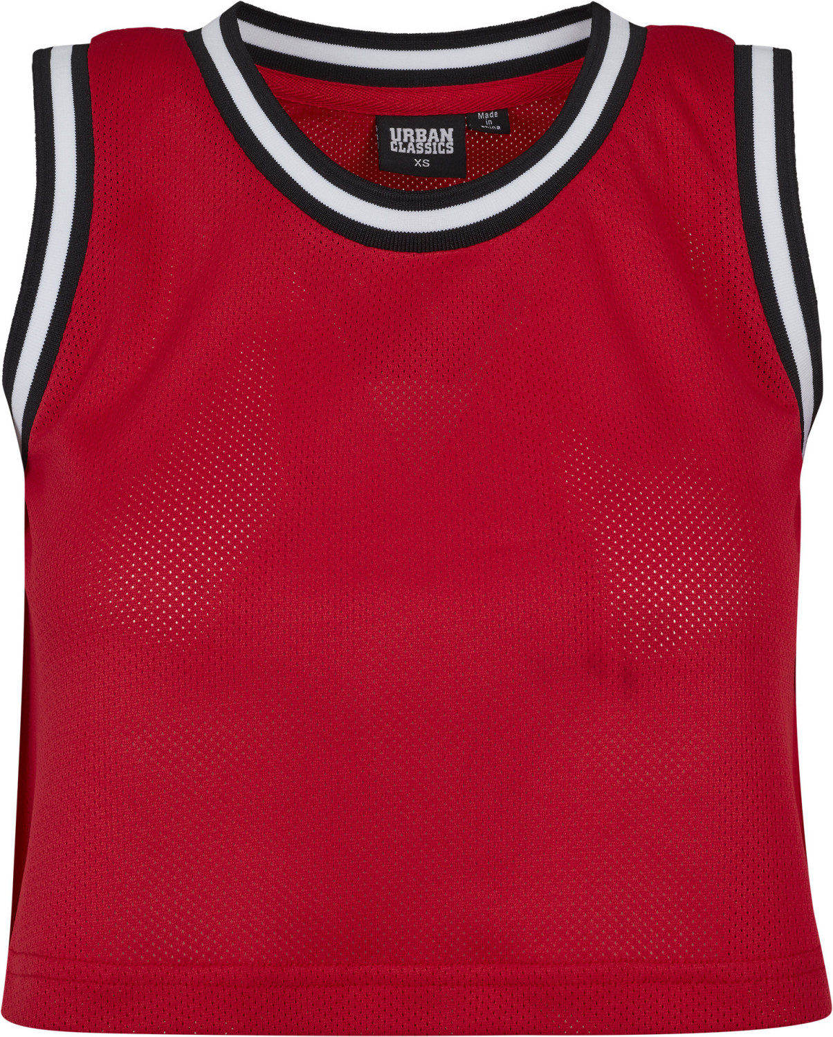 Urban Classics Ladies Cropped Mesh Top red/blk/wht (TB1901-521)