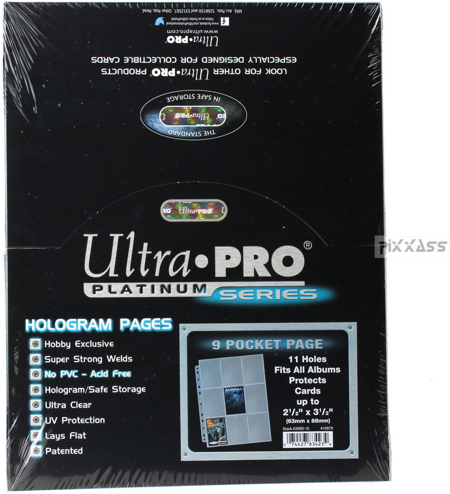 Ultra Pro 9-Pocket Platinum Page for Standard size cards (81320)