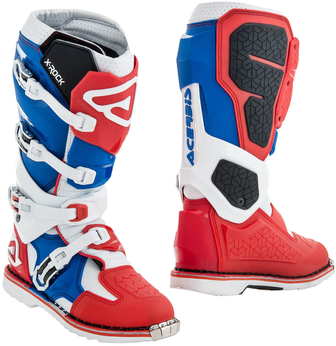 Acerbis Bottes X-Rock rouge/bleu