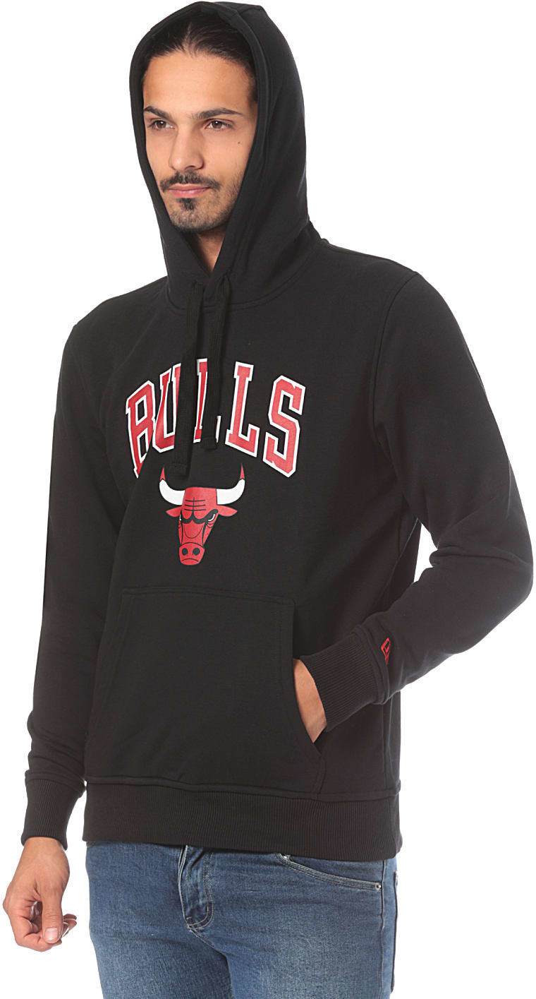 Official New Era NBA Team Logo Chicago Bulls Pullover Hoodie C2_273