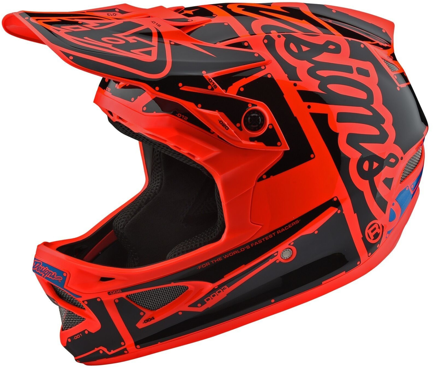 Troy Lee Designs D3 Fiberlite Helmet-Factory Orange