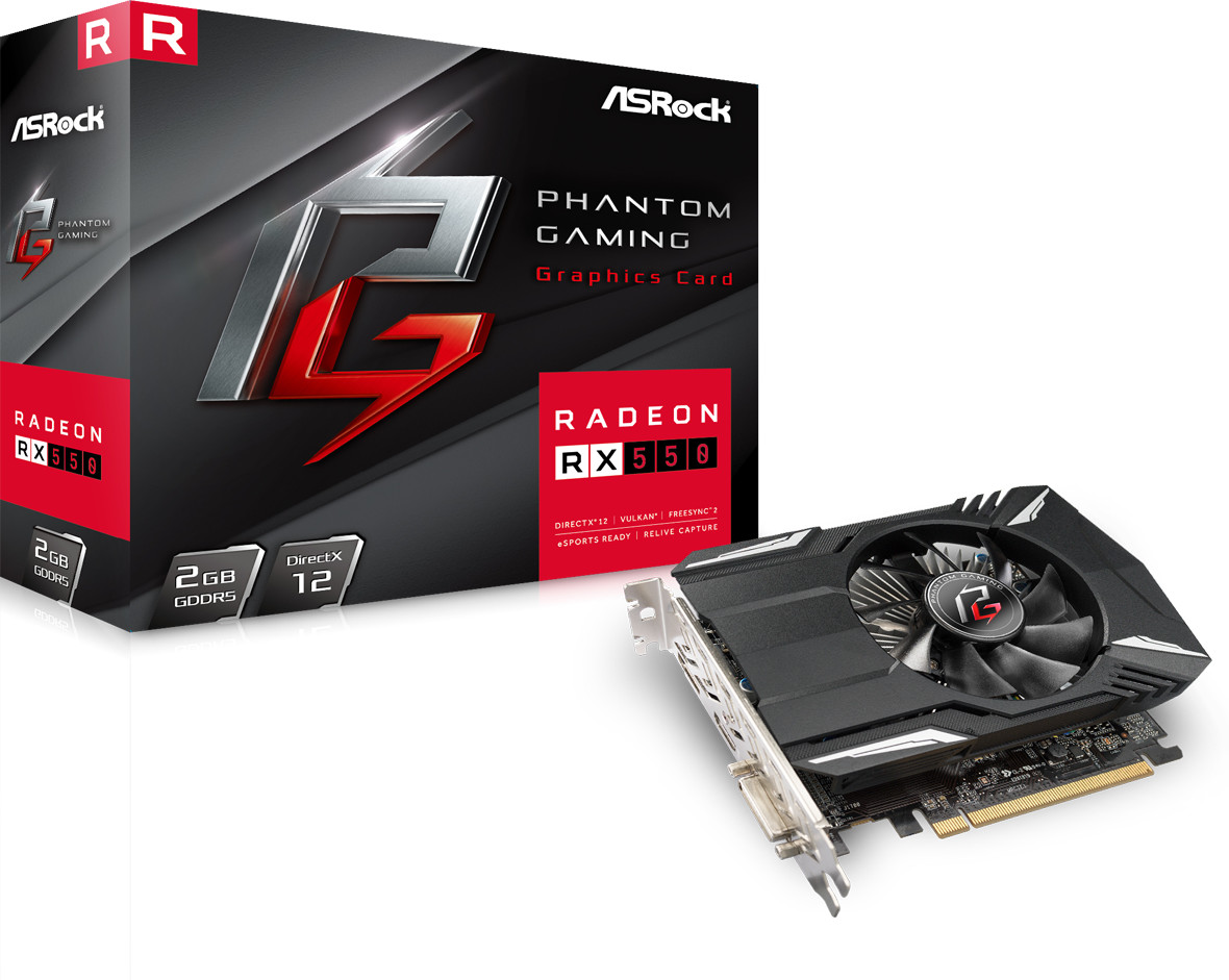 ASRock Radeon RX 550 Phantom Gaming 2 Go GDDR5