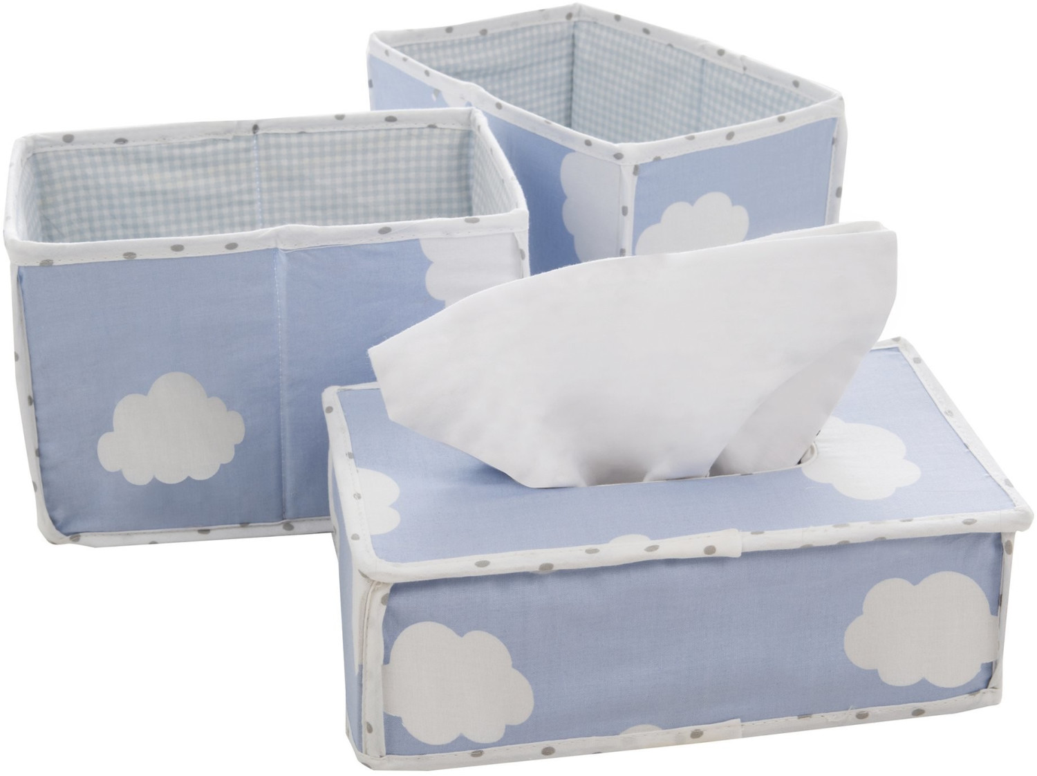 Roba Boîtes de rangement petits nuages bleus (3 pcs)