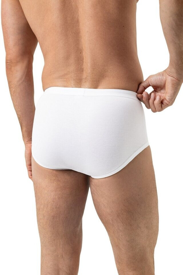 Mey Herren Slip 2er Pack – Noblesse 2812, Weiß, Größe 6, 100% Baumwolle