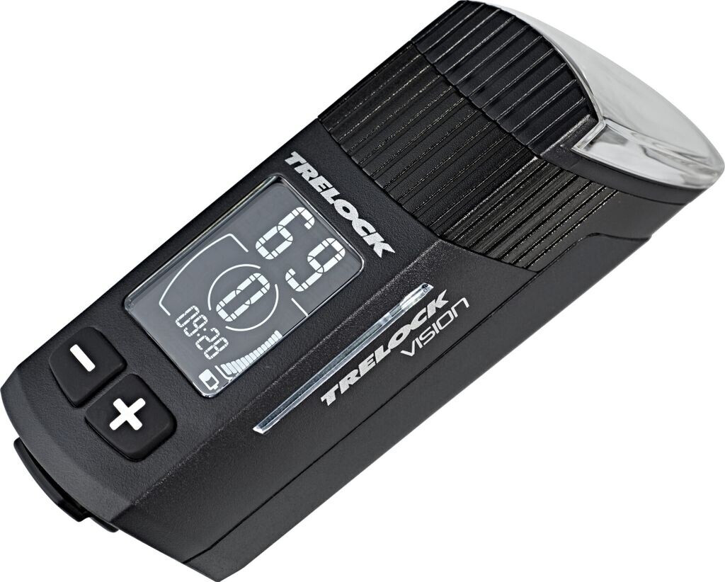 Phare Avant Vélo TRELOCK LS 760 I-Go Vision - 100 Lux, Rechargeable USB, écran LCD, 5 Modes - Noir - 8