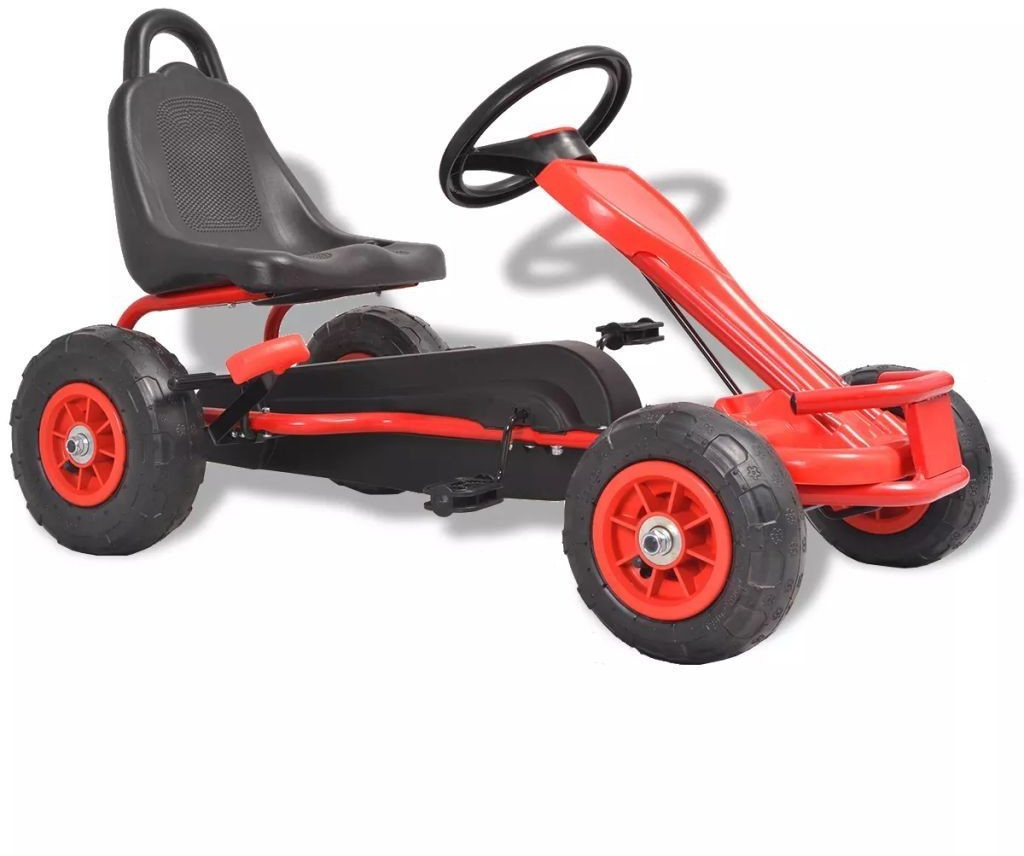 VidaXL Kart à pédales avec pneus rouge (80197)