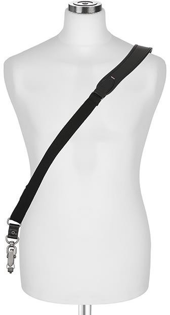 Barber Shop Single Cross Strap Full Beard black