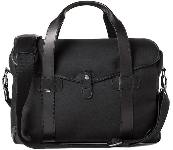 Barber Shop Medium Messenger Bob Cut black cordura and leather