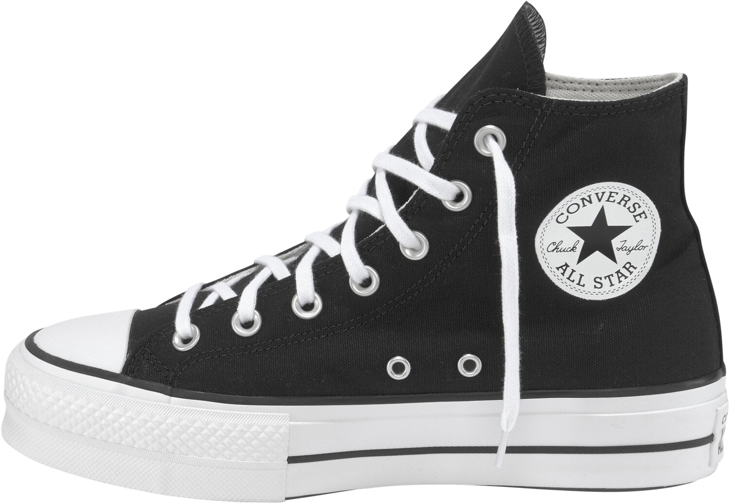 Converse haute noir et blanche best sale