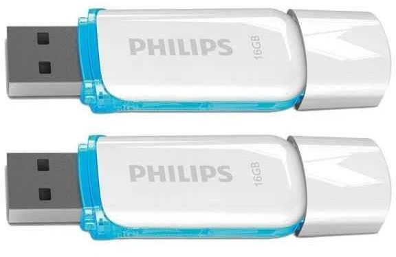 Philips USB 2.0 Flash Drive Snow Edition 16 Go pack de 2
