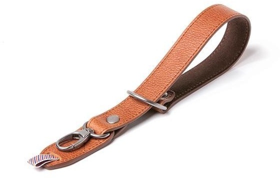 Barber Shop Wrist Strap Razor Cut grained brown leather