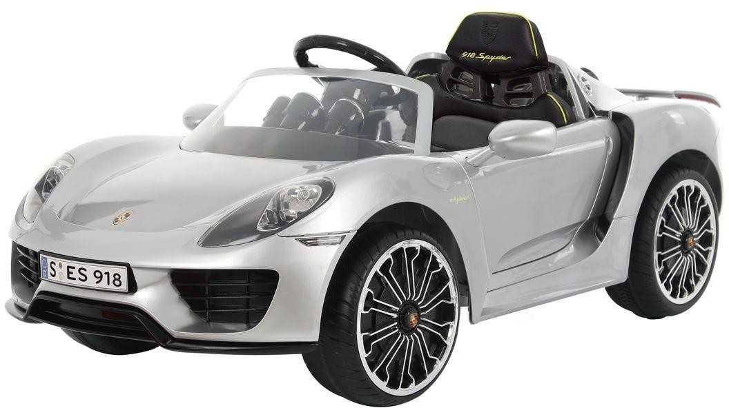 Rollplay Porsche 918 Spyder Hybrid Supercar 12 V argenté