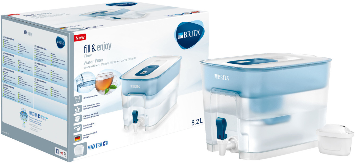 Pack Depósito de Agua con Filtro BRITA Flow 8,2L con 1 Filtro