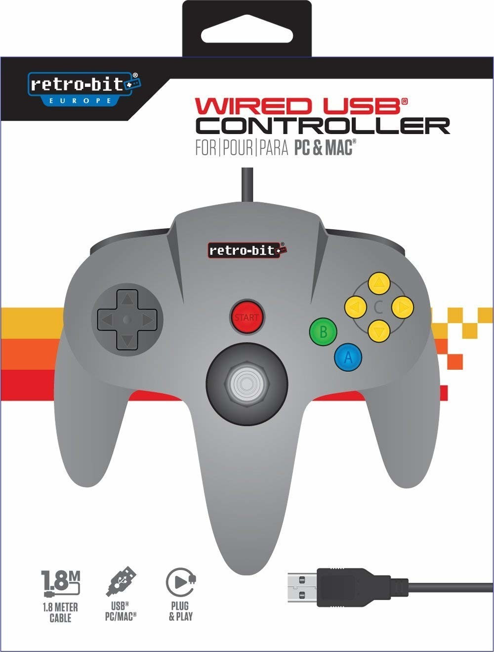 Retro Bit PC/Mac Wired USB Controller N64 Design