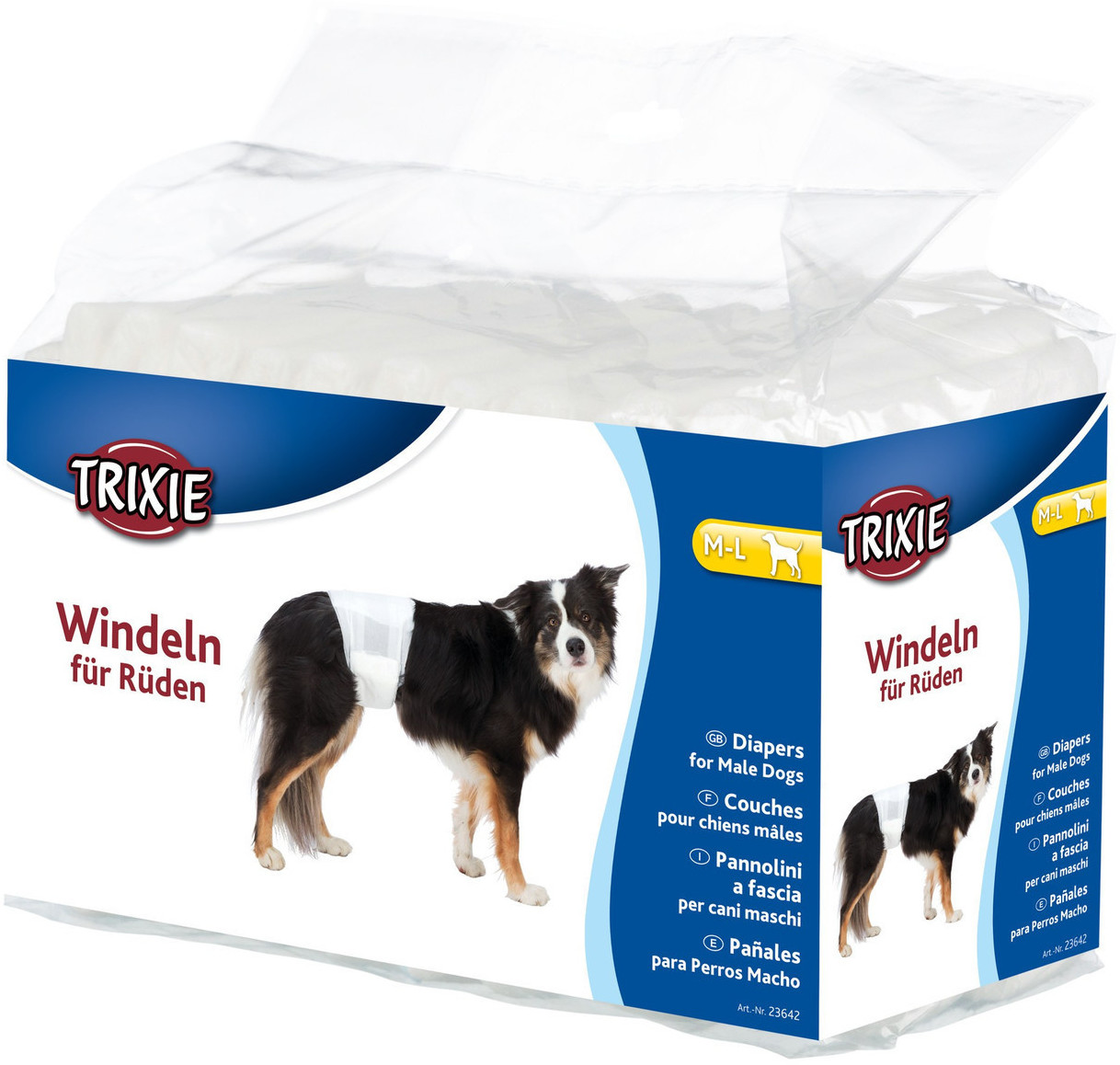 Simple Solution Pañales para perros desechables, 12 unidades, XL