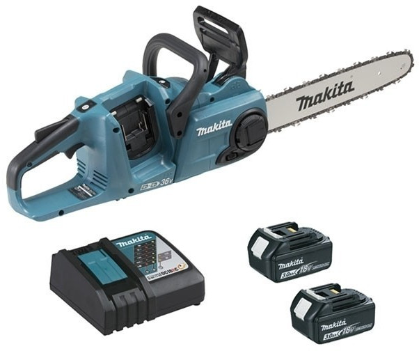 Makita Tronçonneuse sans fil DUC353 RF2 (2 x Batteries 3 Ah + chargeur)